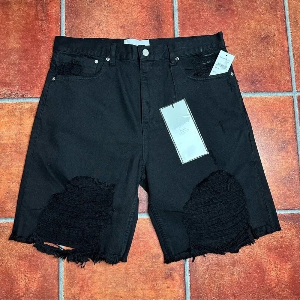 NWT Stampd Stretchy Distressed Shorts